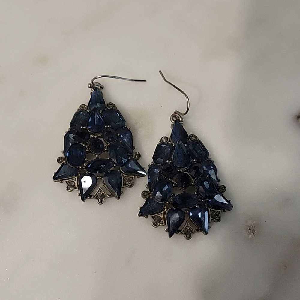 Blue Chandelier Earrings